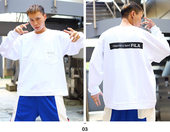 FILA heritage ����T ���ȥ꡼�� ��� ��ǥ����� �ս����� ��4�� �礭�������� �ӥå����륨�å� �ե��� �إ�ơ��� T����� Ĺµ �ݥ��å��դ� �ܥå������� ���ݡ��� ���� b�� HIPHOP ���ȥ꡼�ȷ� �ϥ� �֥��� �� ���� FM9953