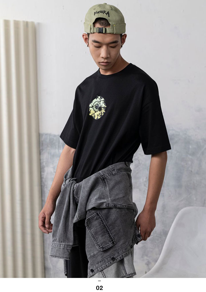 MISHKA T����� Ⱦµ ��� ��ǥ����� �� �� M-XL �礭�������� �ߥ��� ���ä����� ������� KEEPWATCH �����ץ����å� �ӥå����륨�å� ����ǡ������ �ϥ��⡼�� b�� �ҥåץۥå� ���ȥ꡼�ȷ� �֥��� �� ���� M21000008