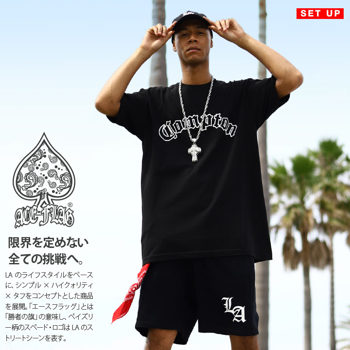 Ace flag ハーフパンツ セットアップ メンズ ブランド ACE FLAG 上下