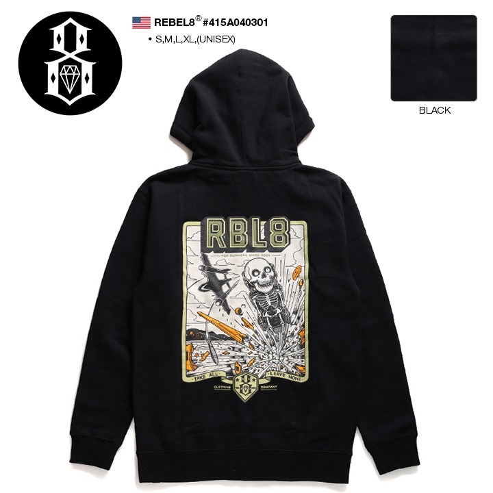 b ҥåץۥå ȥ꡼ȷ եå   ǥ ѡ 415A040301ۢTOP GUNNER ZIP HOODIE ٥륨 REBEL8 ZIP UPѡ S M L XL 礭  ե