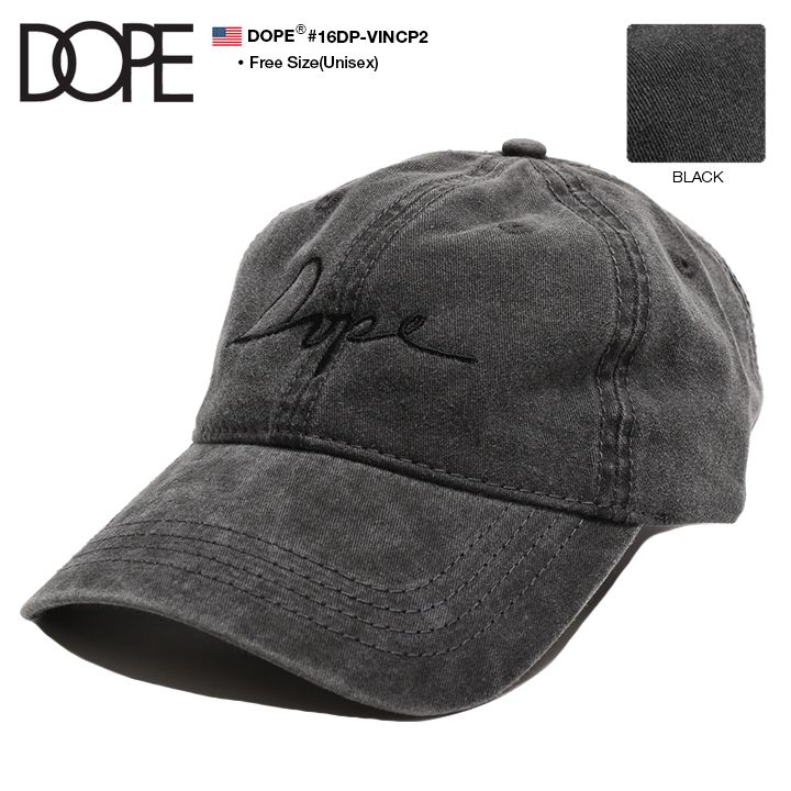 �ɡ��� DOPE ��� ��ǥ����� ����å� ��16DP-VINCP2�ۢ�SCRIPT LOGO VINTAGE LOW CAP2 BLACK�� CAP �١����ܡ��� �ܡ��륭��åס��ĤХ�����  b�� �ҥåץۥå� ���ȥ꡼�ȷ� �ե��å���� ������ ���ե�