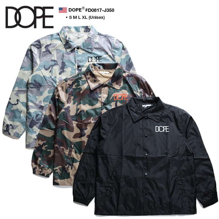 DOPE アウター 春 長袖 コーチジャケット メンズ レディース 春秋冬用