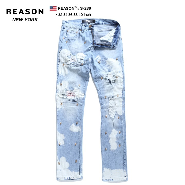 リーズン REASON ジーンズ デニム ロングパンツ スリムフィット 