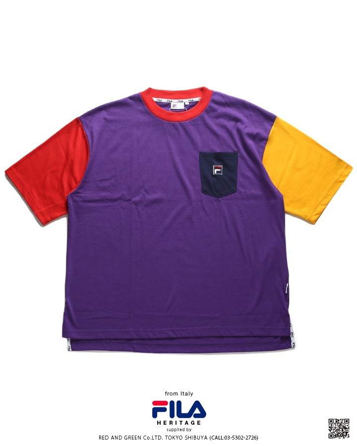 FILA heritage T����� Ⱦµ ��� ��ǥ����� �ղ��� ��2�� �礭�������� �ӥå����륨�å� �ե��� �إ�ơ��� ������� ���ä����� �ݥ��å��դ� ���쥤�������顼 ���� �ɽ� ���� ���ݡ��� ���� b�� HIPHOP ���ȥ꡼�ȷ� �ϥ� �֥��� ��FM9615