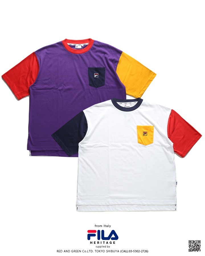 FILA heritage T����� Ⱦµ ��� ��ǥ����� �ղ��� ��2�� �礭�������� �ӥå����륨�å� �ե��� �إ�ơ��� ������� ���ä����� �ݥ��å��դ� ���쥤�������顼 ���� �ɽ� ���� ���ݡ��� ���� b�� HIPHOP ���ȥ꡼�ȷ� �ϥ� �֥��� ��FM9615