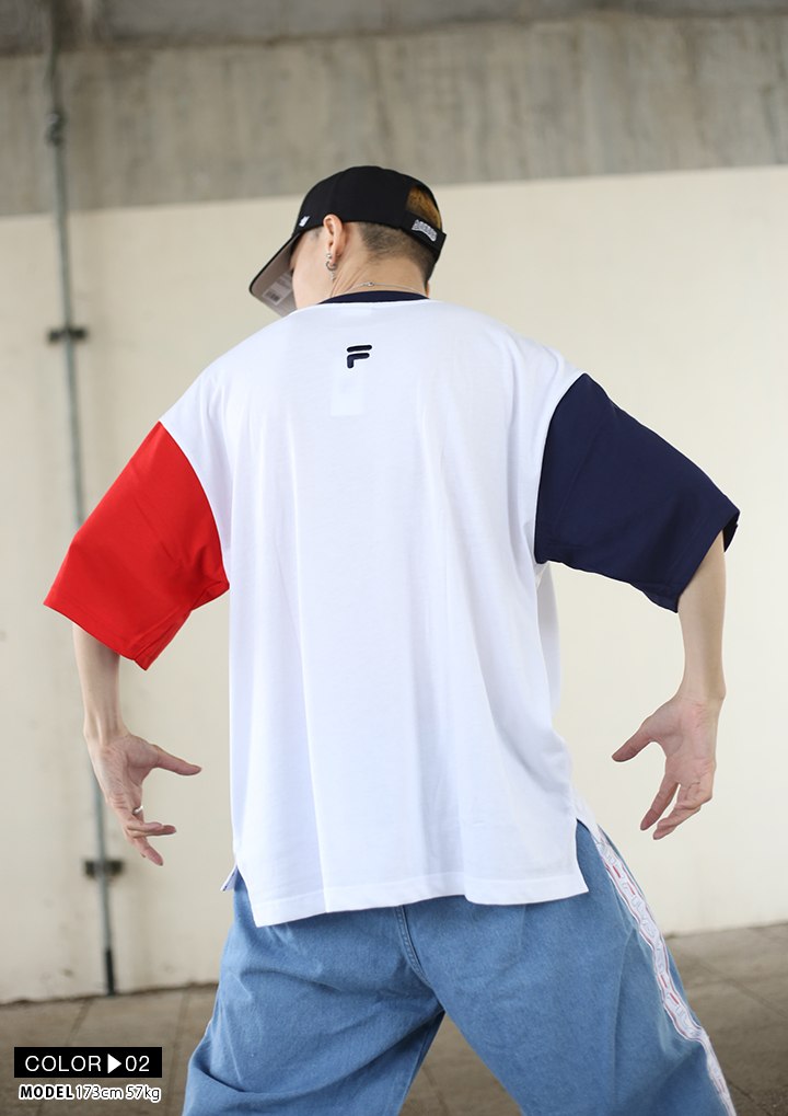 FILA heritage T����� Ⱦµ ��� ��ǥ����� �ղ��� ��2�� �礭�������� �ӥå����륨�å� �ե��� �إ�ơ��� ������� ���ä����� �ݥ��å��դ� ���쥤�������顼 ���� �ɽ� ���� ���ݡ��� ���� b�� HIPHOP ���ȥ꡼�ȷ� �ϥ� �֥��� ��FM9615