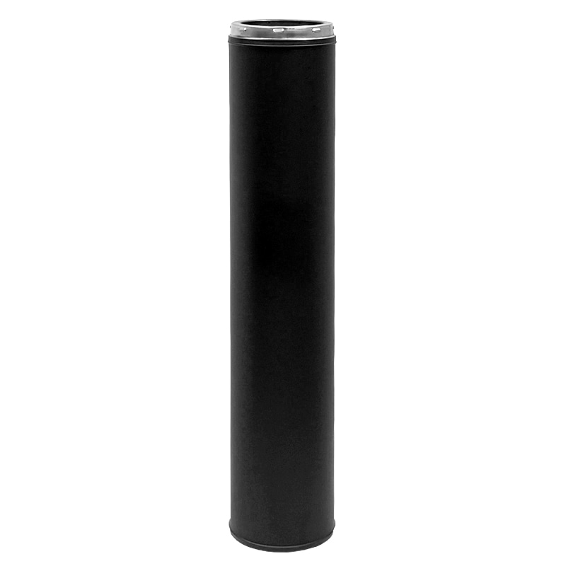 日本製 二重断熱煙突 直筒 1000L φ150mm | 【日本製】【黒耐熱】溶接