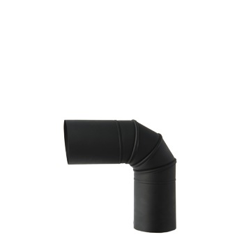 黒耐熱 ステンレス スーパー 自在曲90° φ120mm 【溶接煙突】 | 【黒