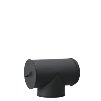 黒耐熱 二重断熱 T曲90° φ120mm 【溶接煙突】 | 【中国製】【黒耐熱