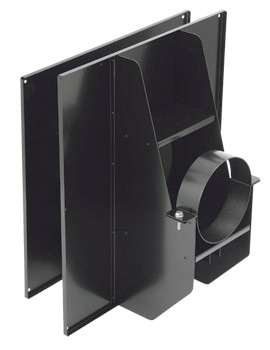 黒 ステンレス 強化眼鏡板 φ170mm用 | 煙突壁出し用部材,φ170用 （二重