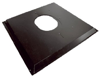 黒 ステンレス 天井・屋根用自在眼鏡板 φ170mm用 | 煙突屋根出し用部材 