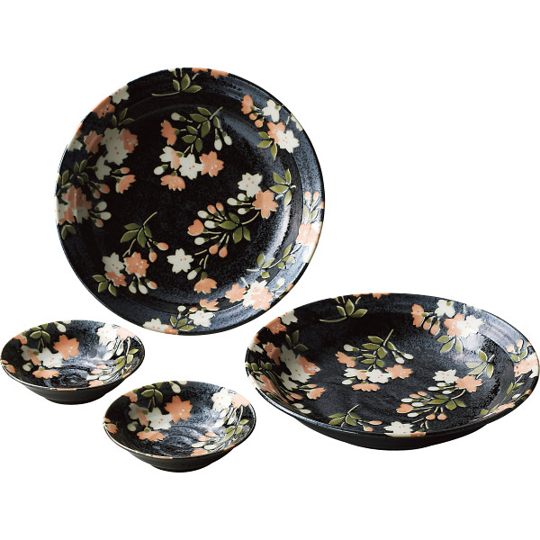 純銀330g 花模様の器 4個セット 宇野千代 花和み 組皿揃 【送料無料】 【約5～7営業日】 | キッチン