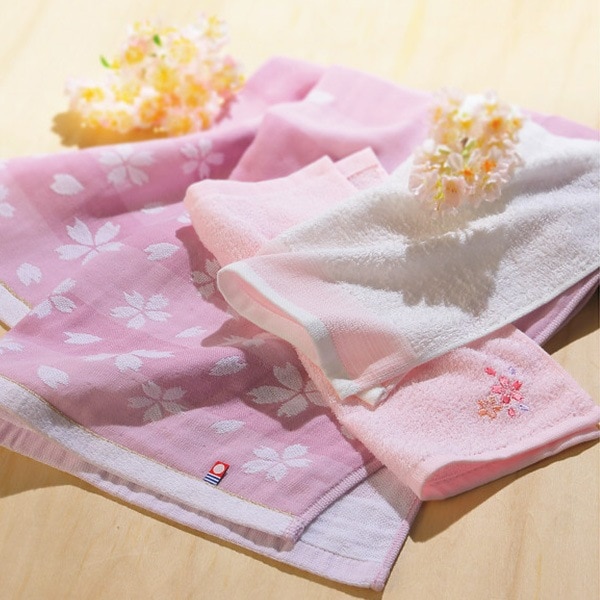 今治泉州さくらづくし フェイス・ハンドタオルセット TMS2008803