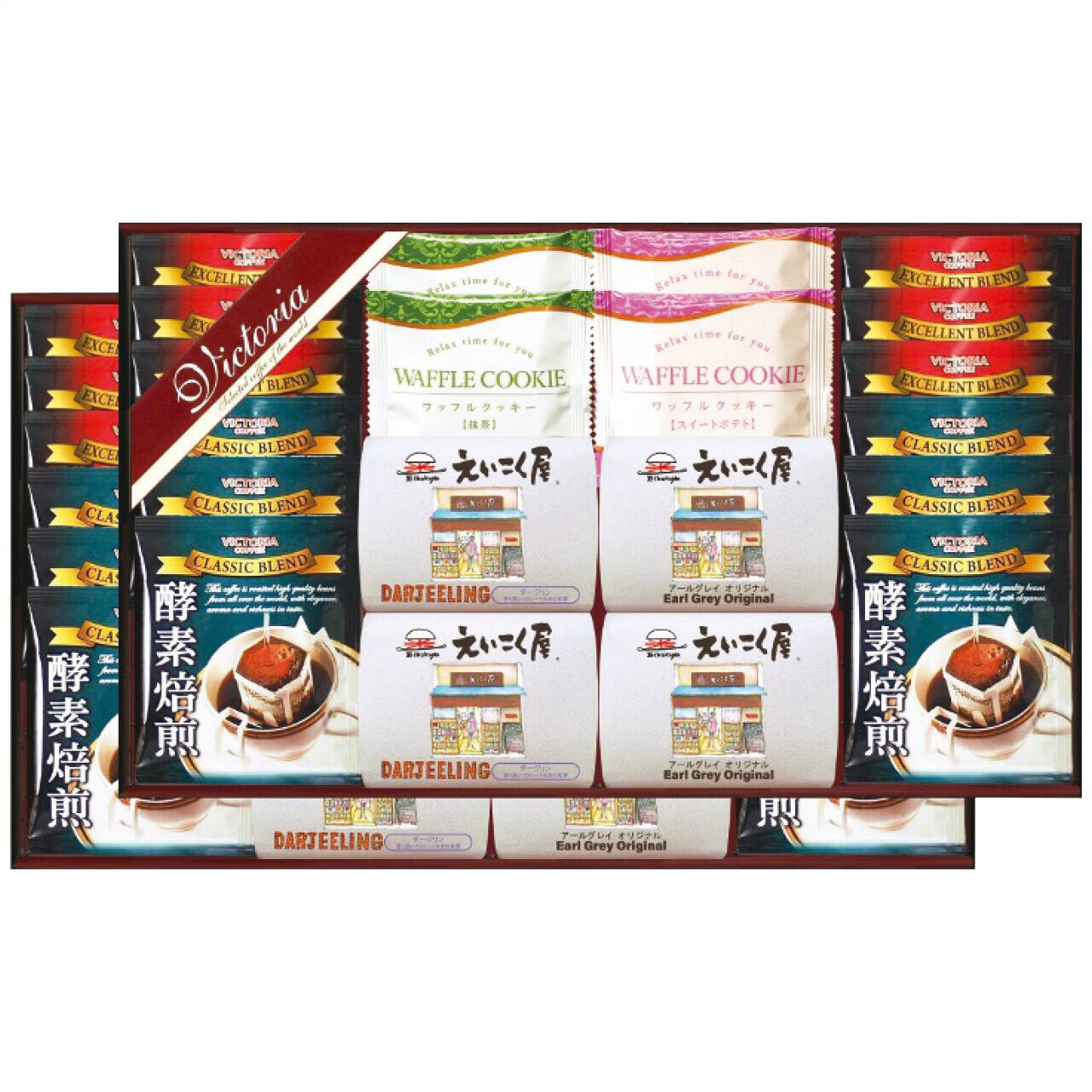 ビクトリアコーヒー ドリップコーヒー&紅茶・ワッフルクッキーセット ビクトリアコーヒー ドリップコーヒー&紅茶・ワッフルクッキーセット