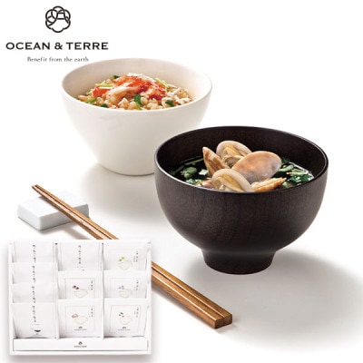 味噌汁's セット OCEAN & TERRE オーシャンテール ぷかふぐ最中味噌汁セット 【約