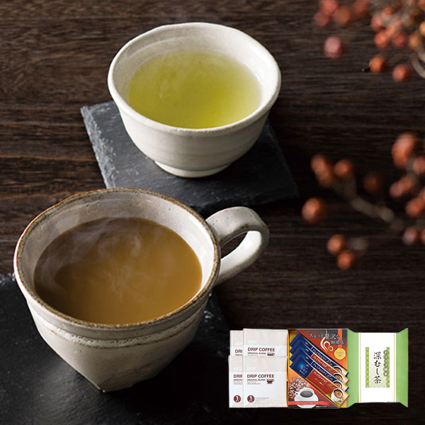 AGF・UCCコーヒー・ドリップ緑茶詰合せ ADB-20 【約5～7営業日