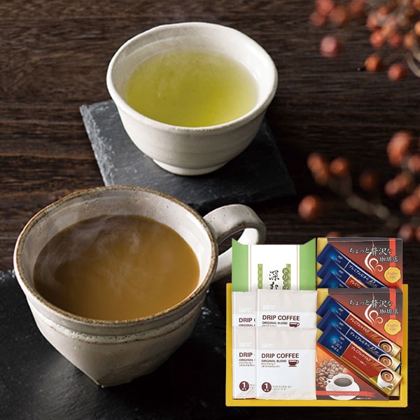 AGF・UCCコーヒー・ドリップ緑茶詰合せ ADB-25 【送料無料】 【約3～5
