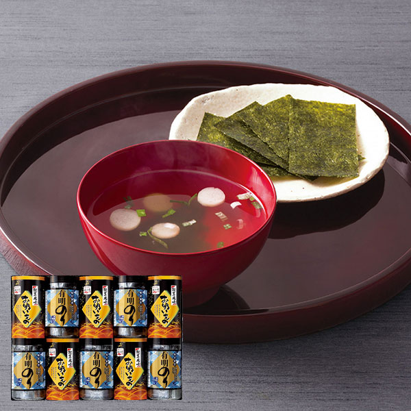 有明のり・永谷園松茸風味お吸い物詰合せ ZFA-50 【送料無料】 【約5