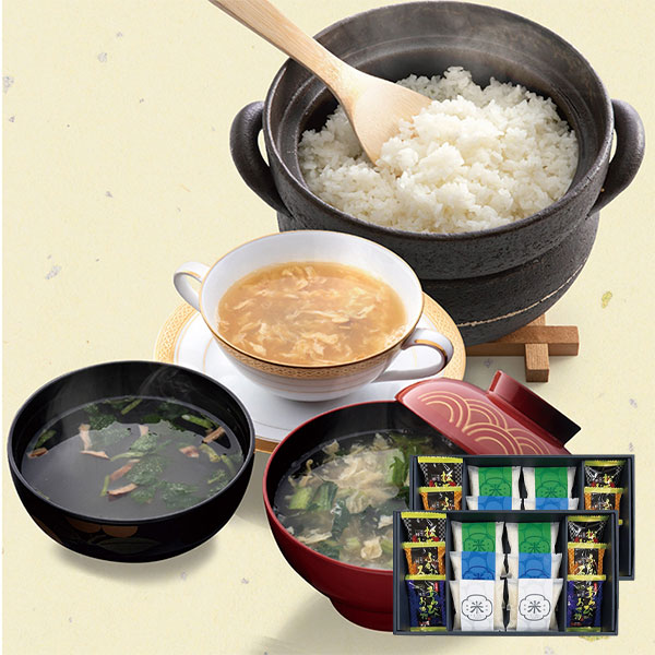 新潟米食べくらべ・至福の一杯贅沢お吸い物ギフトセット HOMARE-11000