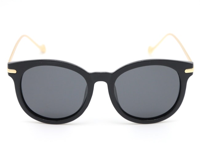 ボストンサングラス【偏光レンズ】パールチャーム付き P341