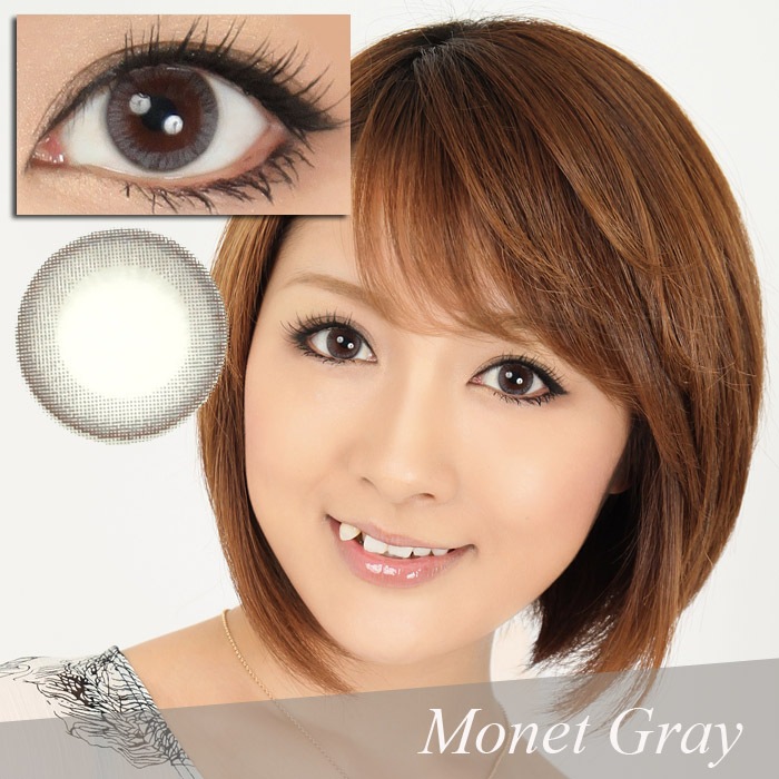 モネグレー Monet Gray｜人気の色素薄い系ナチュラルグレーカラコン｜1年/～－12.00/高度数