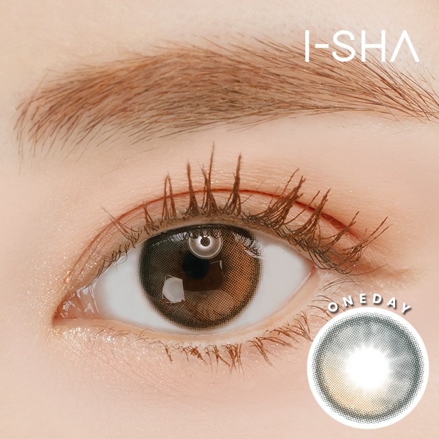 オリアナORIANA シェードグレー/shade gray アイシャカラコン I-SHA 【1DAY/使い捨て】~-8.00/10枚入