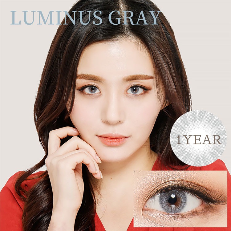 ルミナス グレー LUMINUS GRAY｜高発色グレーカラコン/１年/-8.00