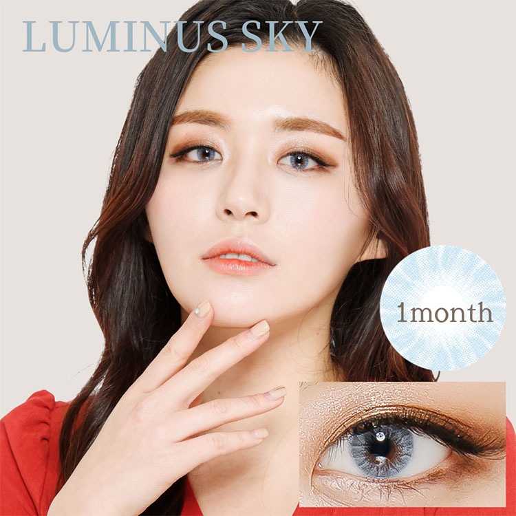 マンスリー ルミナス スカイ LUMINUS SKY｜高発色ブルーカラコン/１ケ月/-8.00