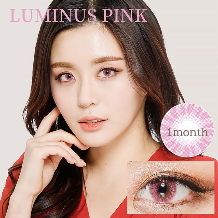 マンスリー ルミナス ピンク LUMINUS PINK|高発色ピンクカラコン/1ケ月/-8.00