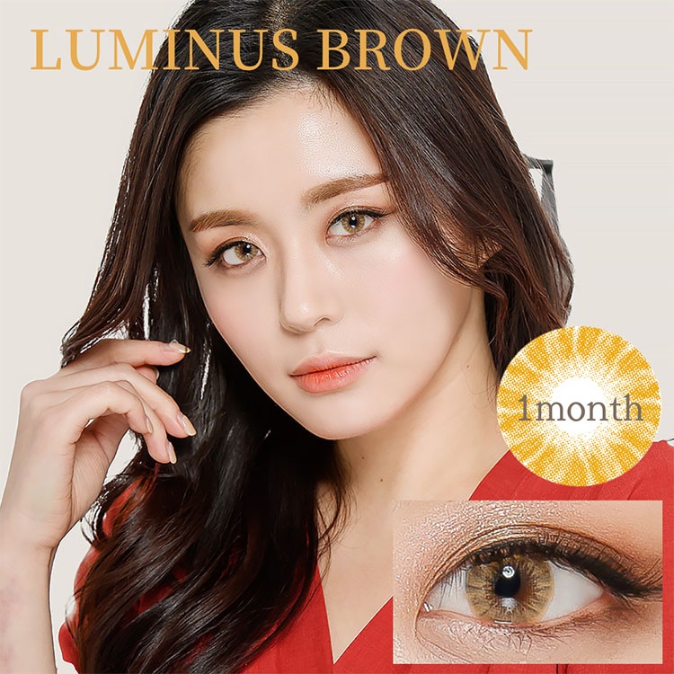 マンスリー ルミナス ブラウン LUMINUS BROWN｜高発色カラコン/1ケ月/-8.00