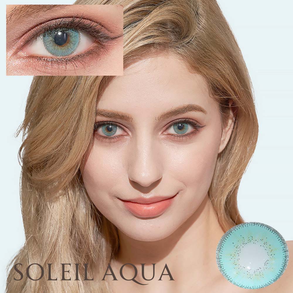 ソレイユ アクア SOLEIL AQUA｜６ヶ月～１年｜高発色なアクアブルー（水色）カラコン～-10.00