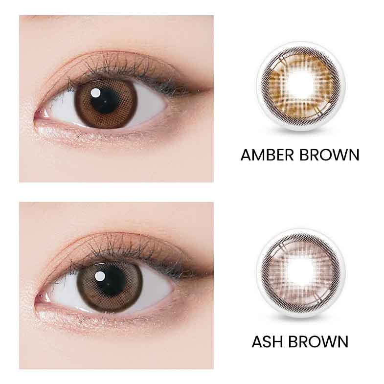 オリアナモルトンアンバーブラウン ORIANA MOLTON AMBER BROWN アイシャカラコンI-SHA　 【１DAY/使い捨て】～－8.00/10枚入