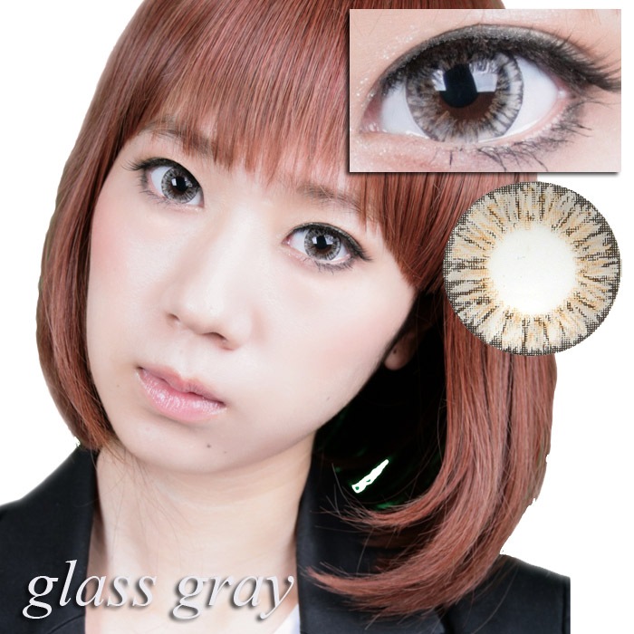 グラス3グレー｜1年/～－8.00｜デカ目ナチュラルカラコン
