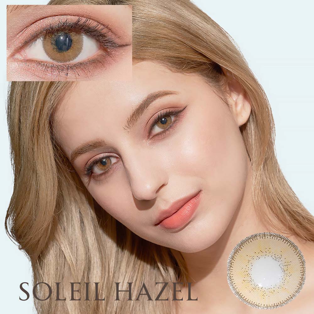 ソレイユ ヘーゼル SOLEIL HAZEL｜６ヶ月～１年｜高発色で色素薄めのヘーゼルブラウンカラコン～-10.00