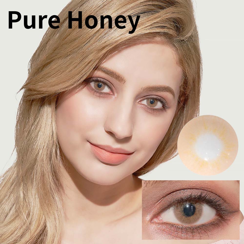 ピュアハニー PURE HONEY｜６ヶ月～１年｜フチなし高発色なブラウンカラコン～-10.00