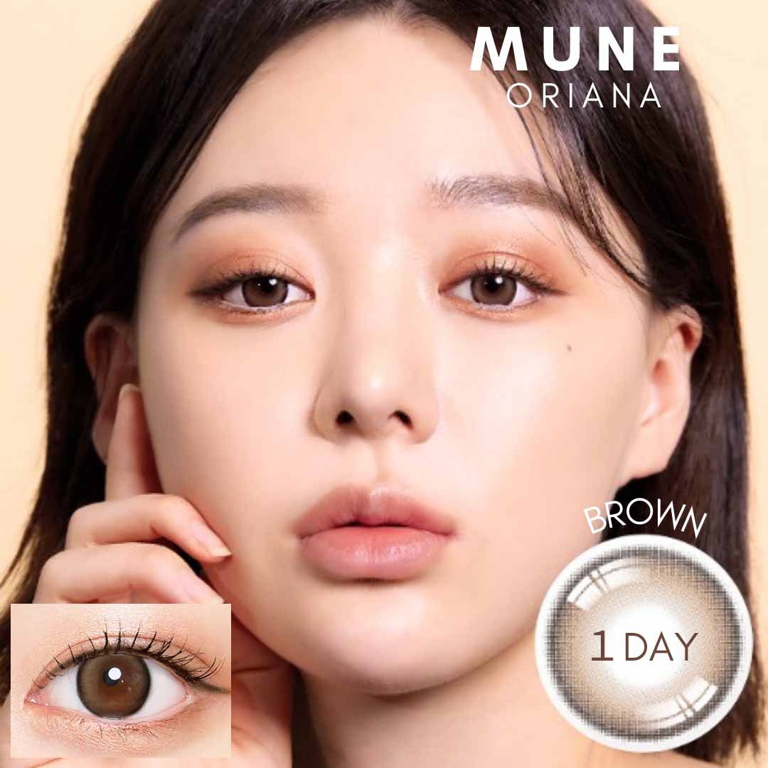 オリアナ ミューンブラウン 【1DAY/使い捨て】 ORIANA Mune BROWN アイシャカラコンI-SHA ~-8.00/10枚入
