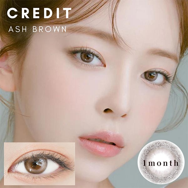 Credit Ash Brown クレジットアッシュブラウン|1ヶ月 マンスリー| lensrang レンズラン ~-10.00/2枚入