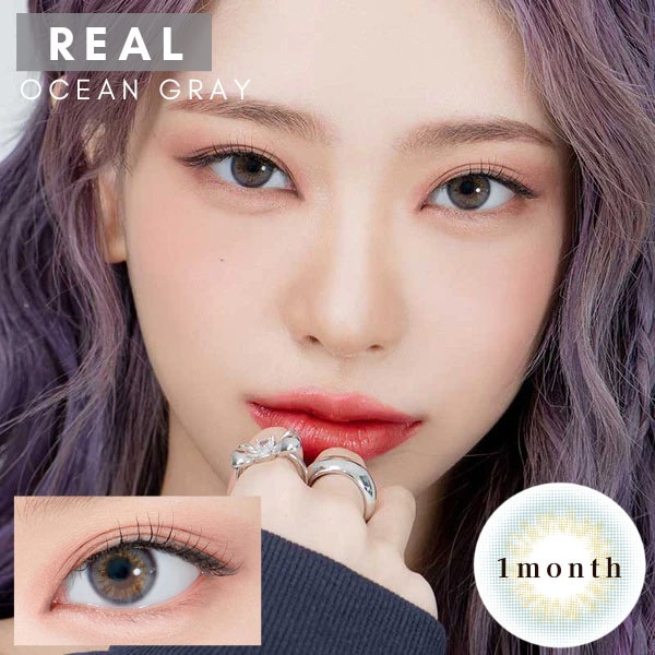 リアル オーシャングレー Real Ocean Gray|1ヶ月 マンスリー| lensrang レンズラン ~-10.00/2枚入