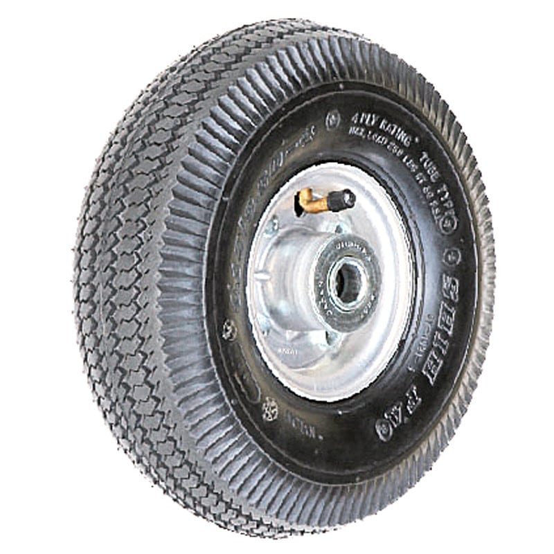 ハラックス タイヤセット エアータイヤ (アルミホイール) TR-3.50×4A ベアリング付