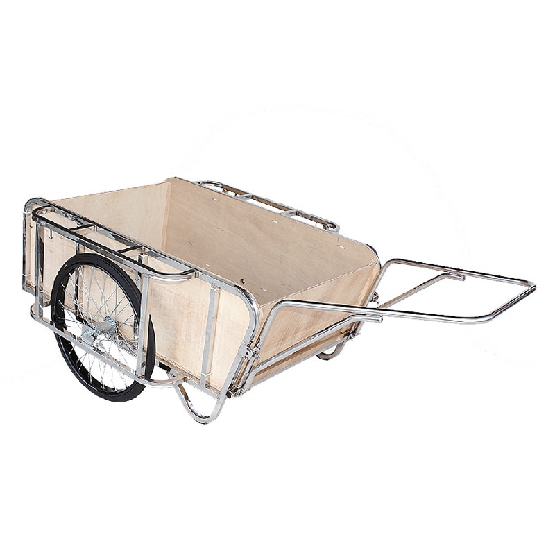 ハラックス 輪太郎 ステンレス製大型リヤカー 合板パネル付 BS-1384SUNG ノーパンクタイヤ