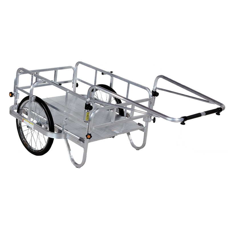 ハラックス コンパック アルミ製 折り畳み式リヤカー HC-906 エアータイヤ