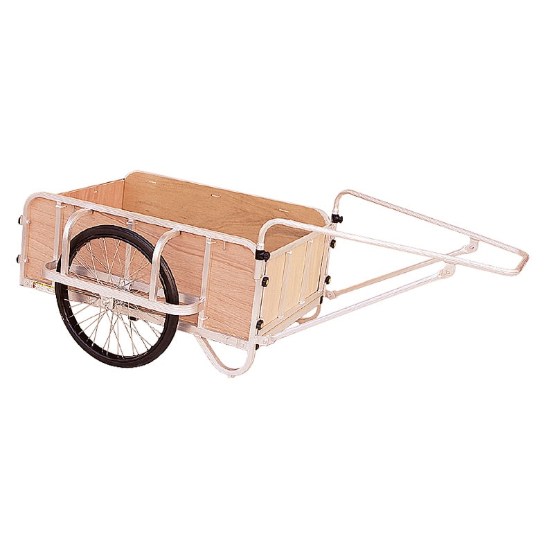 ハラックス 輪太郎 アルミ製 大型リヤカー 強力型 3号タイプ 合板パネル付 BS-3000NG ノーパンクタイヤ