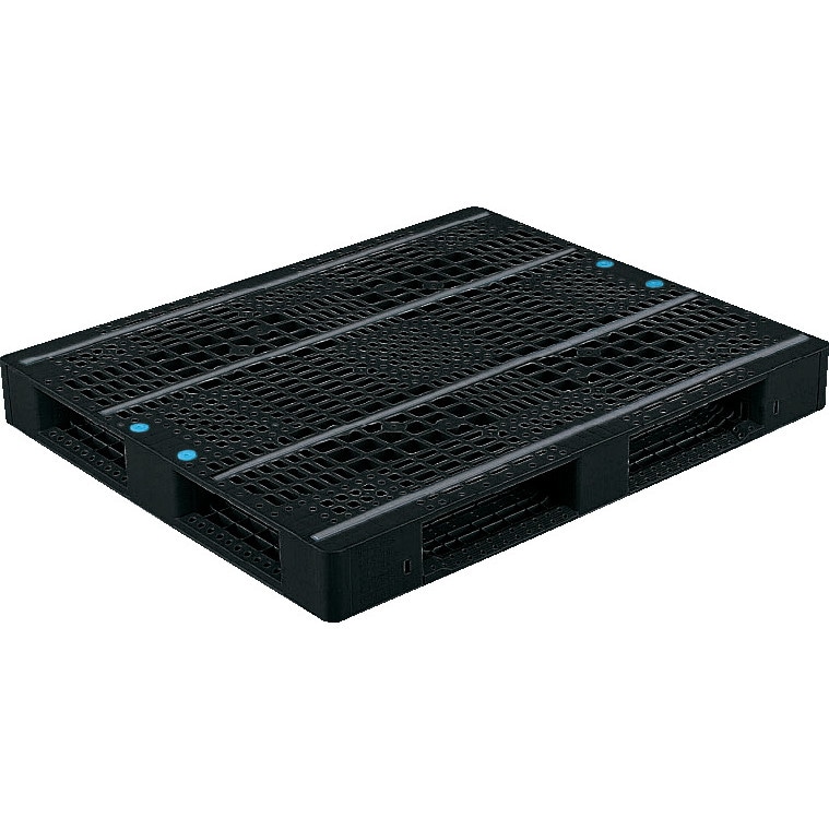 三甲 サンコー プラスチックパレット4方差し片面使用型 D4-1012-4 ブラック