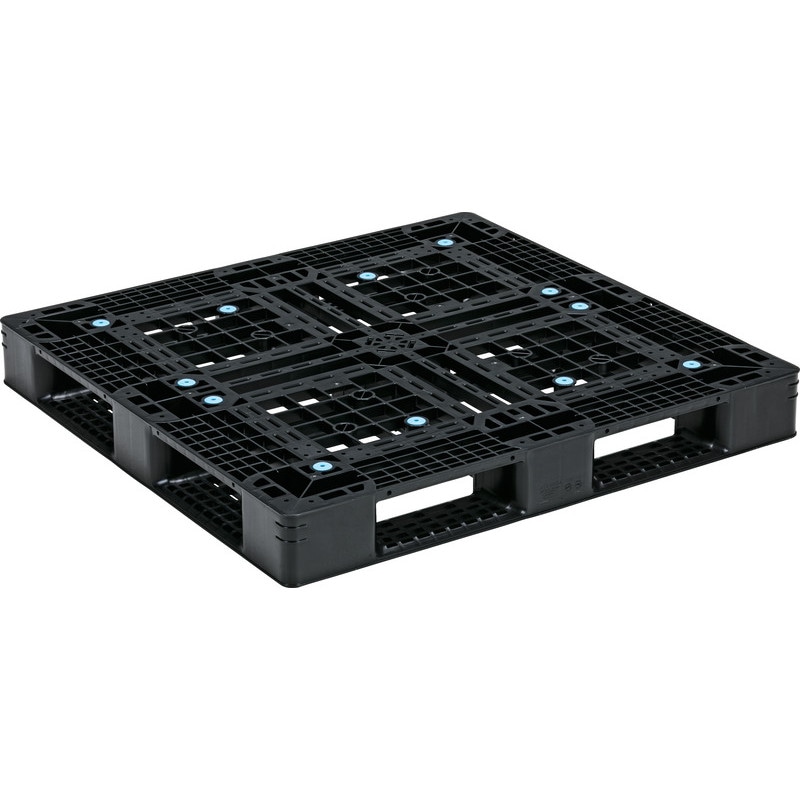 三甲 サンコー プラスチックパレット4方差し片面使用型 D4-106110 ブラック