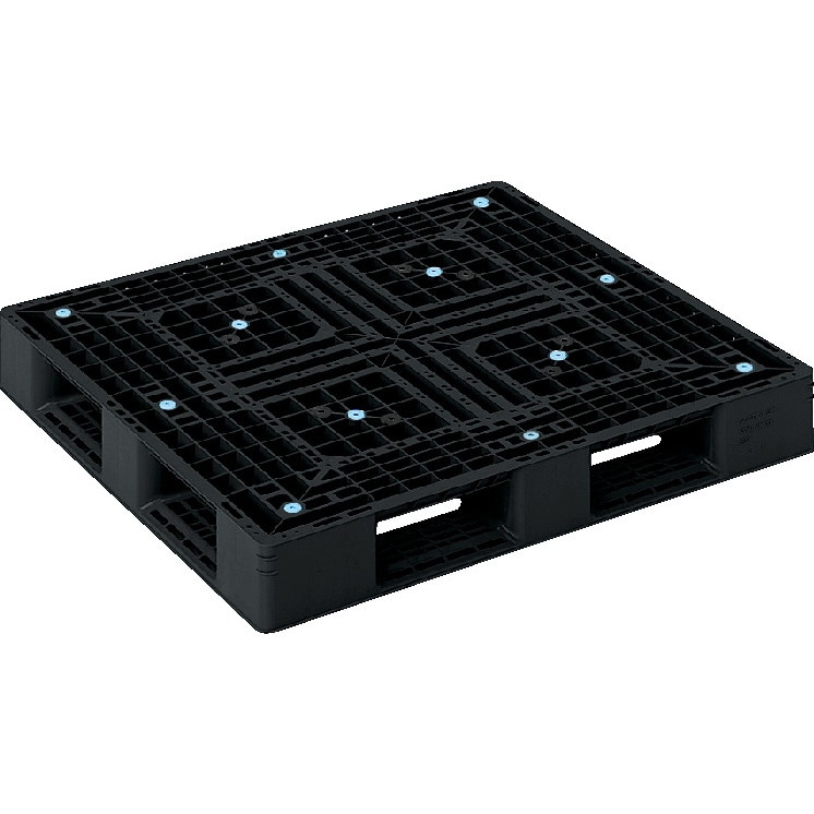 三甲 サンコー プラスチックパレット4方差し片面使用型 D4-1112-3 ブラック