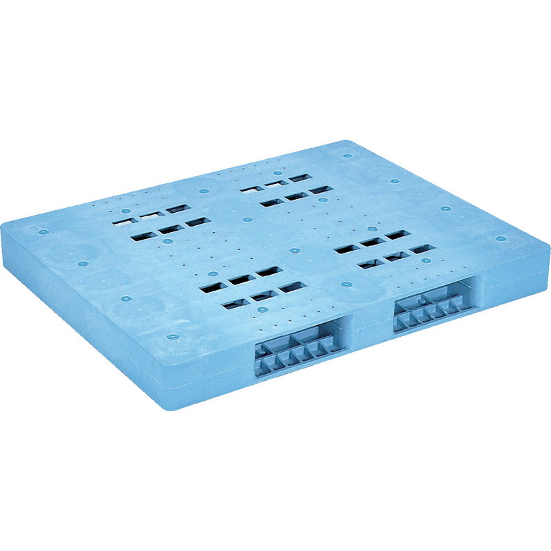 三甲 サンコー プラスチックパレット2方差し両面使用型 R-1114F ライトブルー