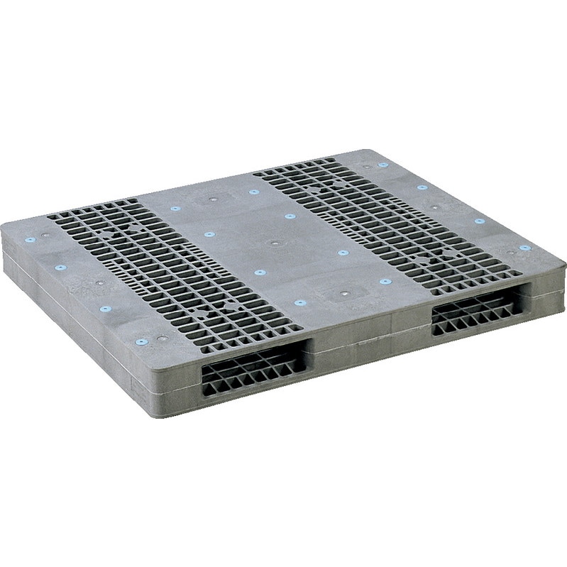 三甲 サンコー プラスチックパレット2方差し両面使用型 R2-105125F-2 ライトグレー