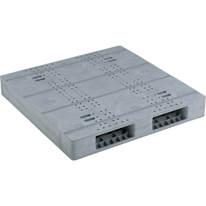三甲 サンコー プラスチックパレット2方差し両面使用型 R2-1111F-8 ライトグレー