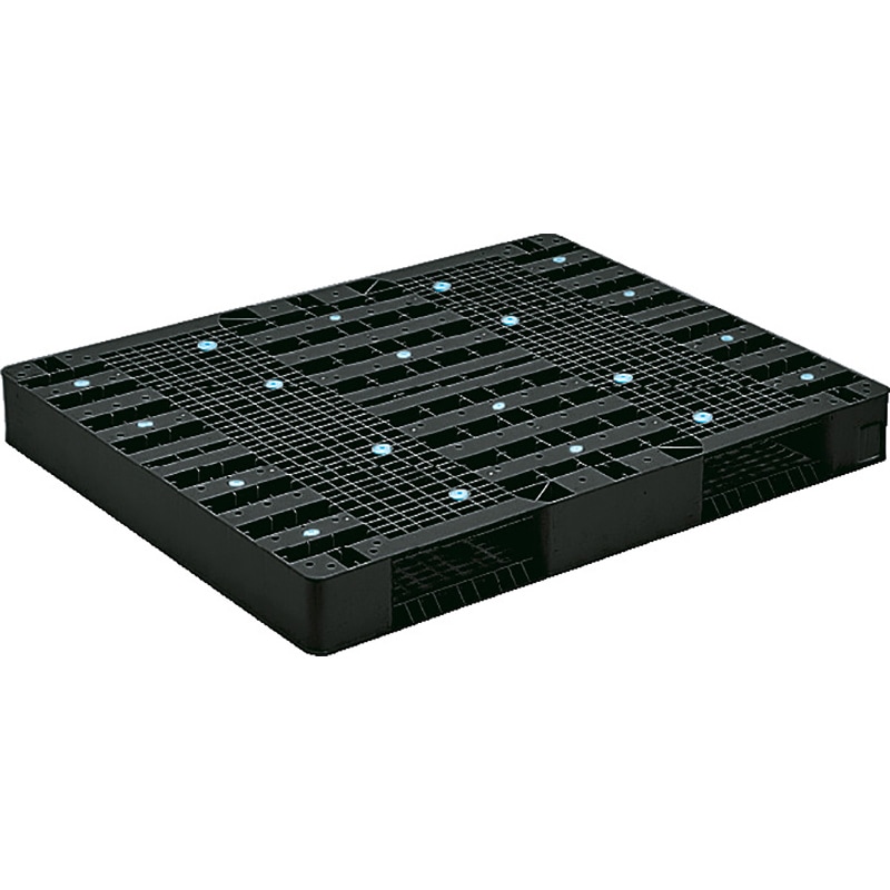 三甲 サンコー プラスチックパレット2方差し両面使用型 R2-1114-3 ブラック