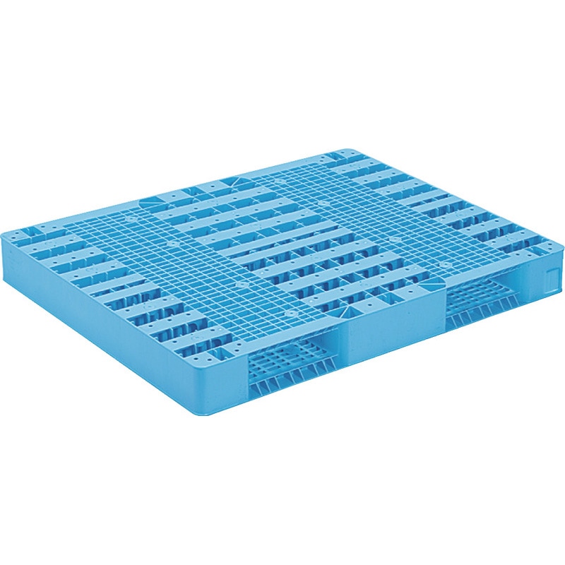 三甲 サンコー プラスチックパレット2方差し両面使用型 R2-1114-3 ライトブルー